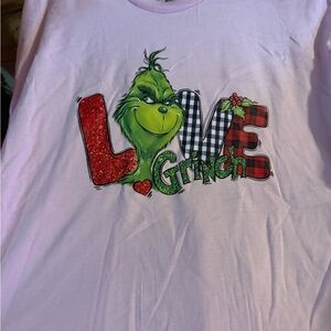 Gildan Grinch Love Tee - Light Pink